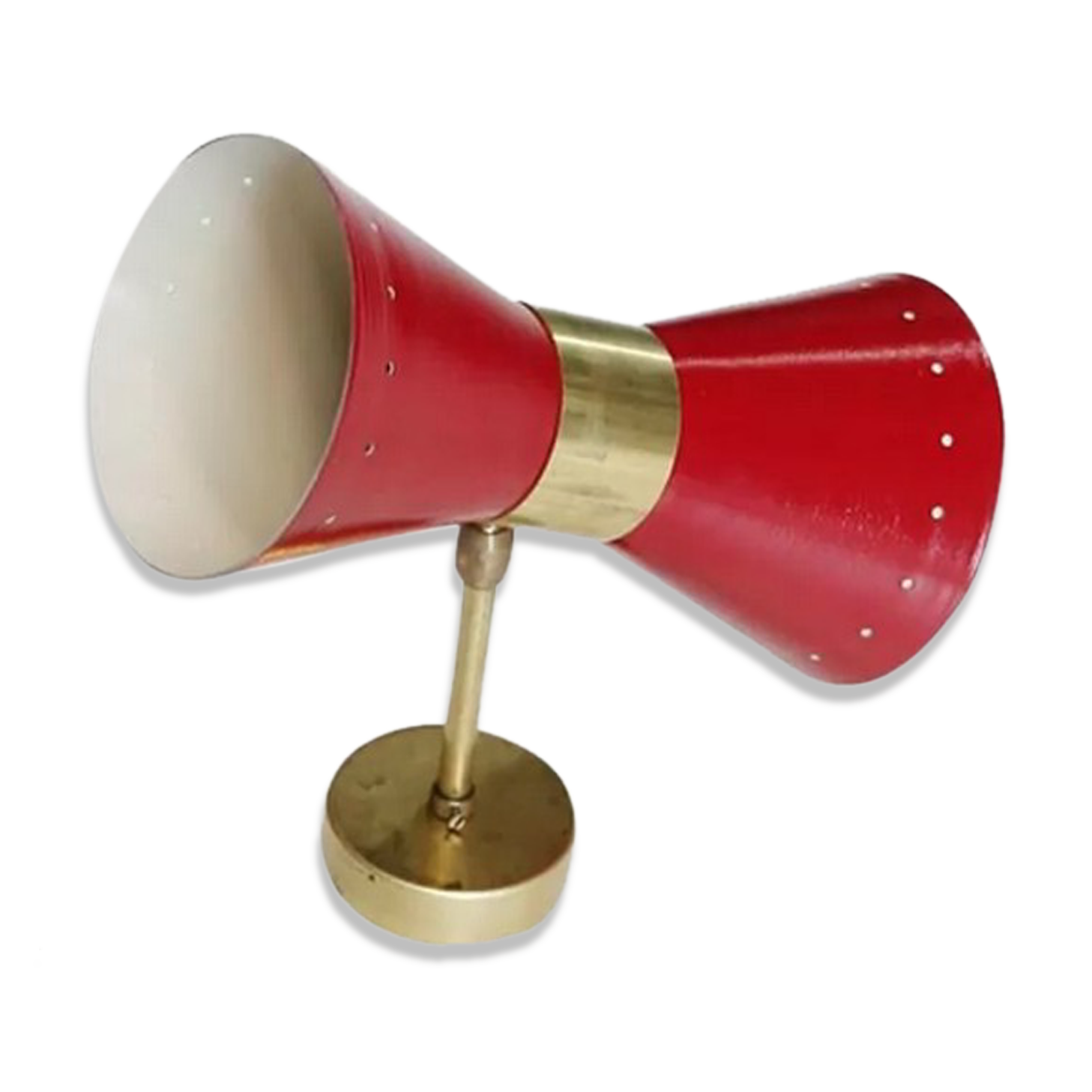 Red diabolo wall lamp
