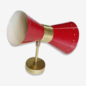 Red diabolo wall lamp
