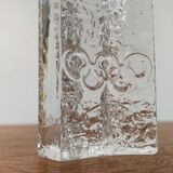 Olympics glass candle holder by Lars Hellsten for Orrefors, Sweden, 1984