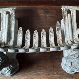Pair of andirons and its log holder