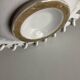 Woven ceramic basket white earthenware centerpiece
