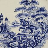 2 Antique Gilman Sacavem Statue Dinner Plates / Serving Dishes