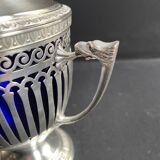 Drageoir, jam maker – Silver metal and blue crystal