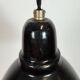 Small Industrial Black Enamel Ceiling Lamp, 1950s