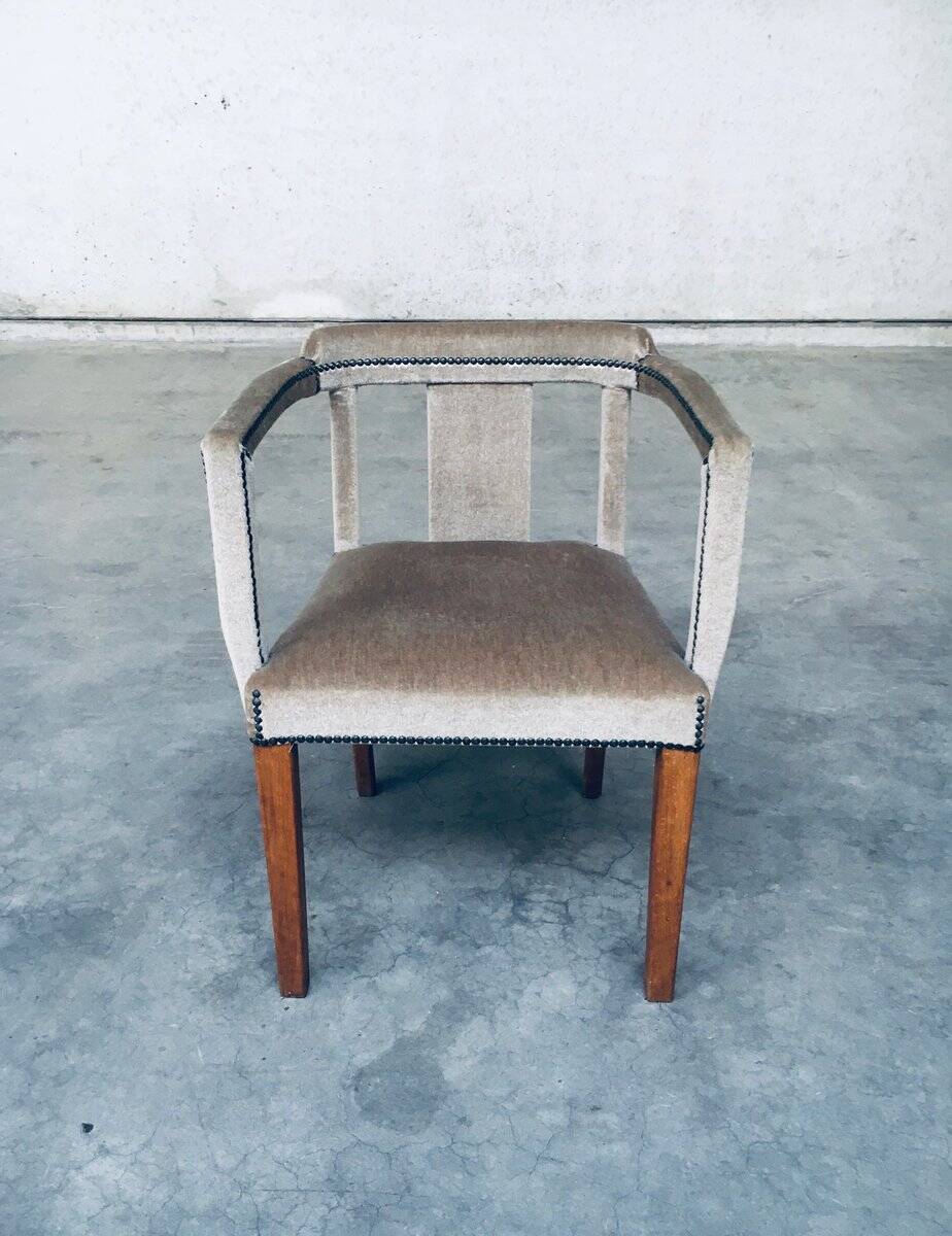 Boudoir Side Chair in Velvet, 1920s