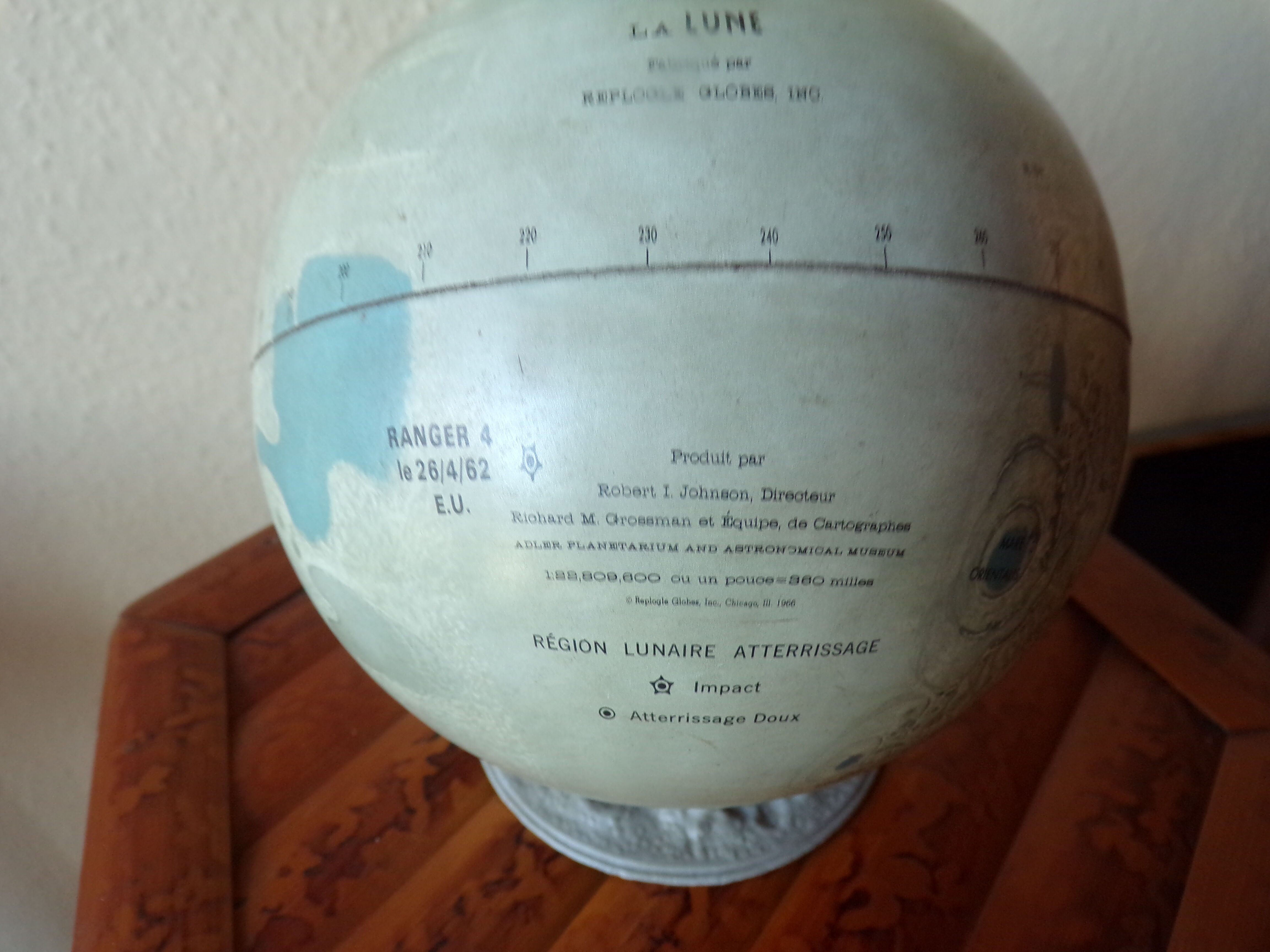 Lunar globe 1966