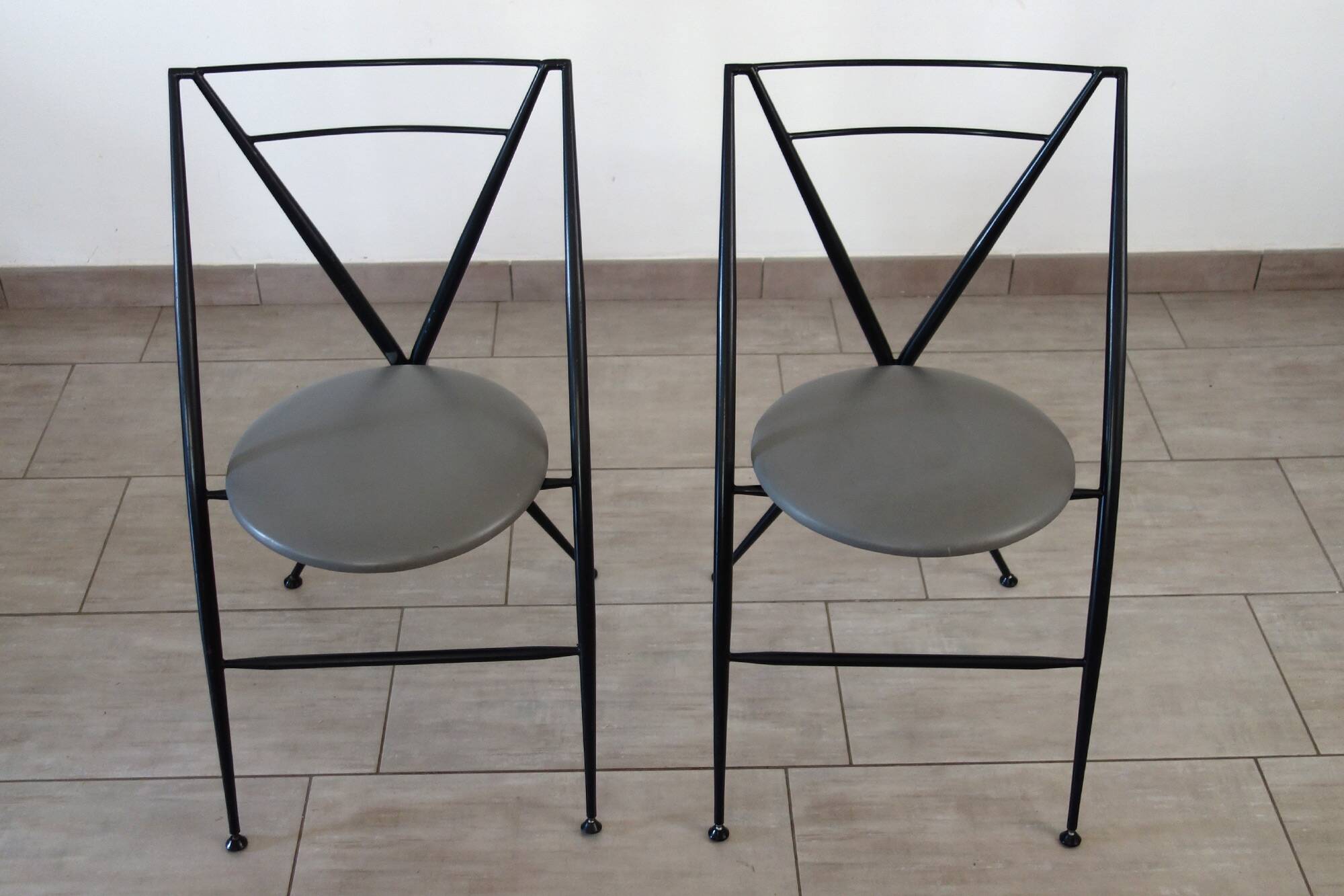 Cinderella folding chair pair by Yamakato, 1980s.