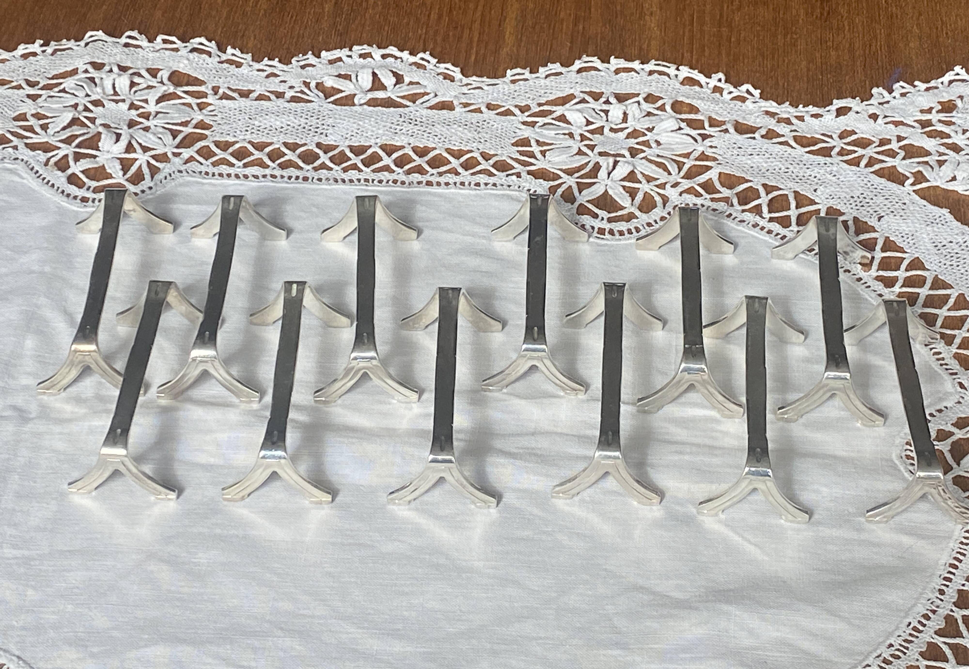Ercuis - Set of 12 silver-plated knife rests in Art Deco style