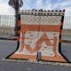 Moroccan wool rug handwoven 3x2 m