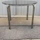 Round table vintage chrome and smoked glass