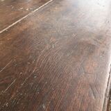 Old solid oak chest early XVIII Brutalist