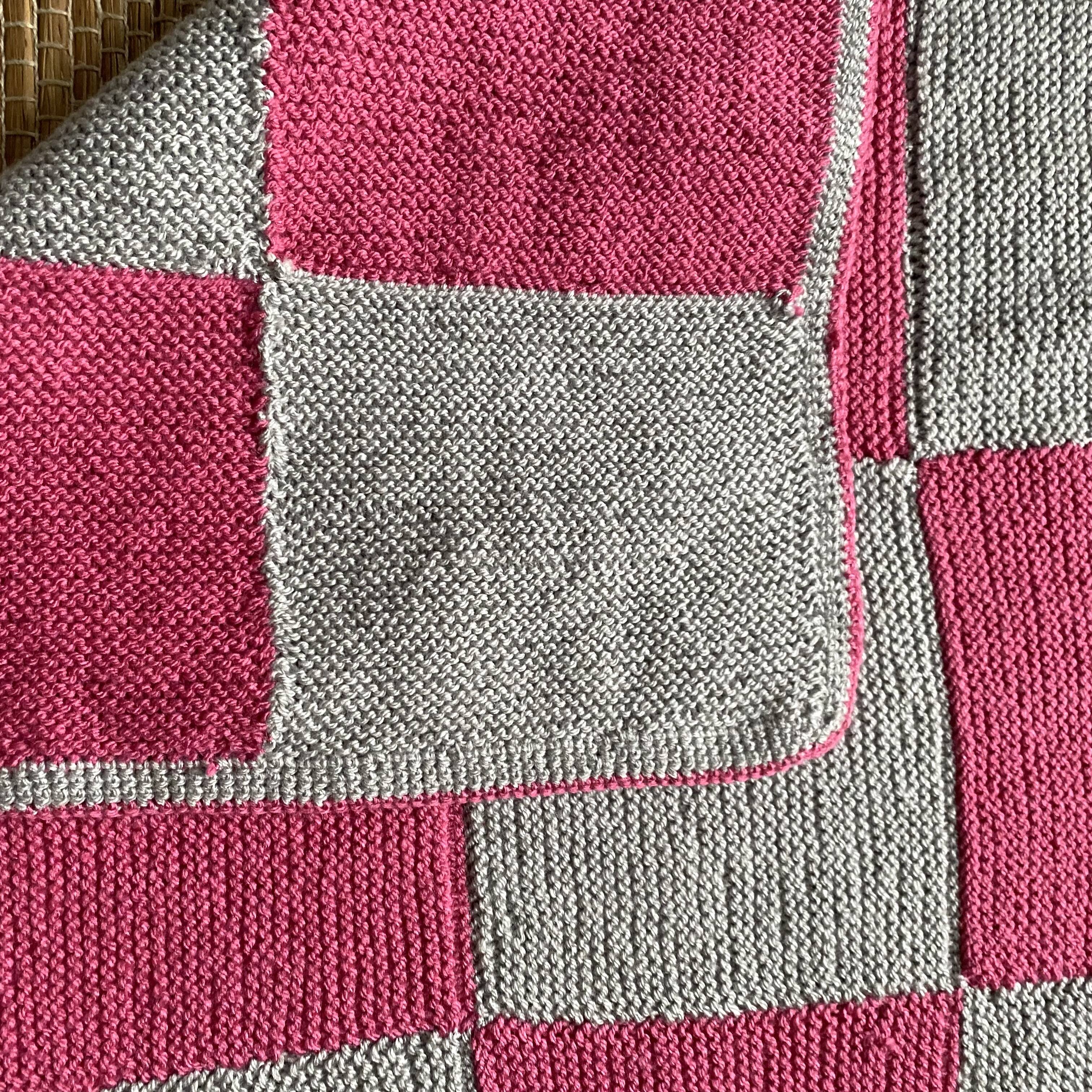 Crochet plaid, vintage blanket 80X90cm