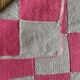 Plaid crochet ,couverture vintage 80X90cm