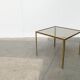 Brass and Glass Side Table in Hollywood Regency German Mid-Century Style by Vereinigte Werkstätten, 1960s