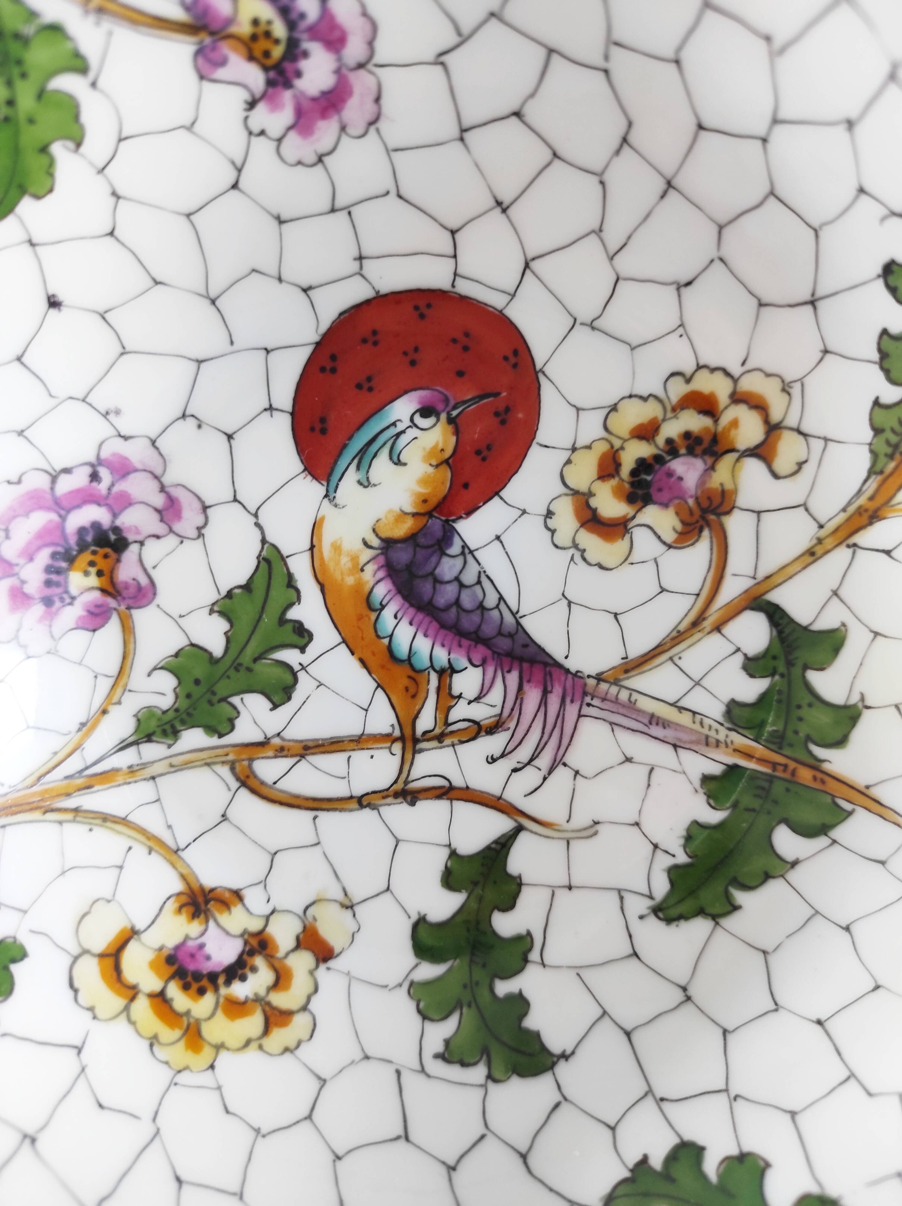Hand-painted Limoges porcelain bird emptier