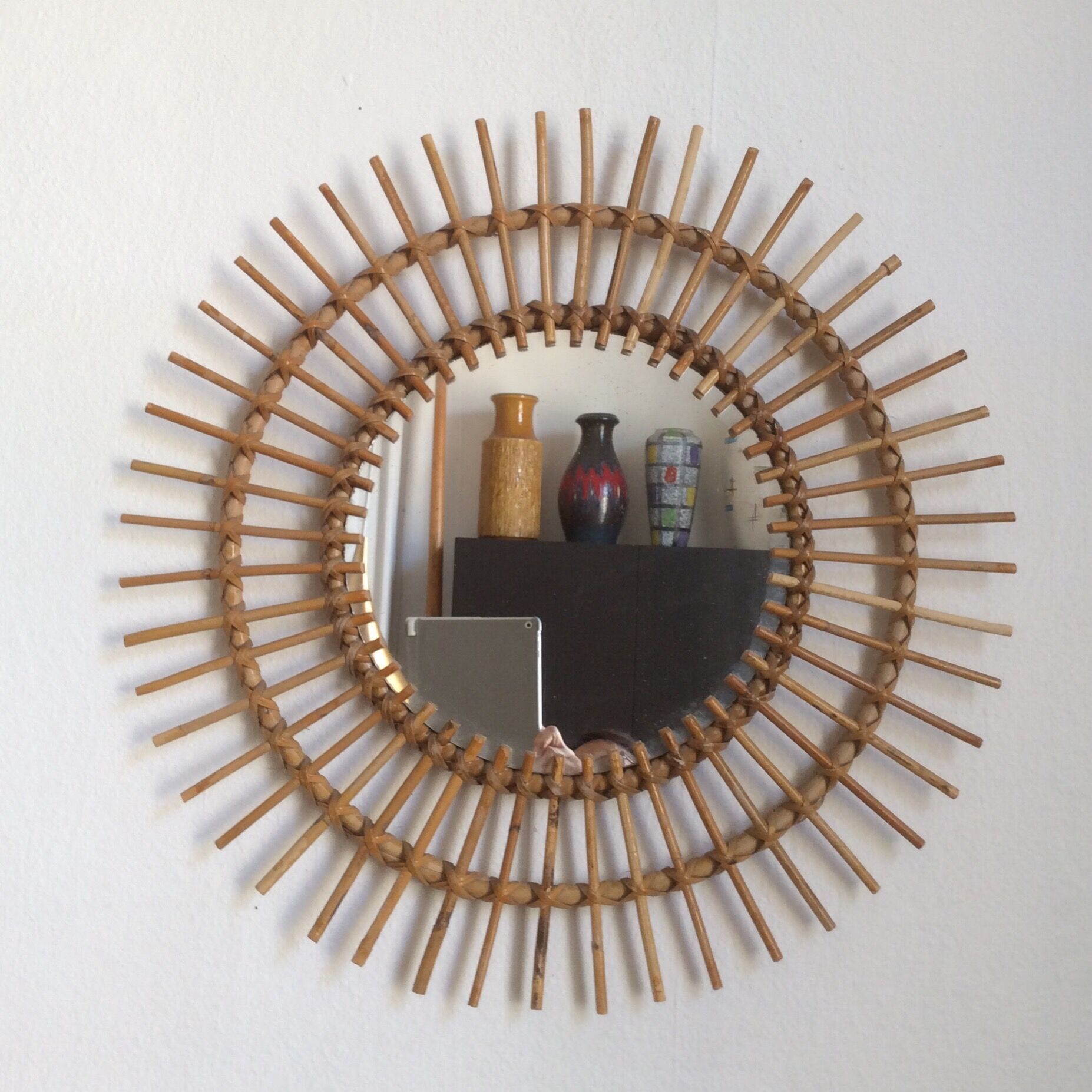 Mirror rattan sun 59cm
