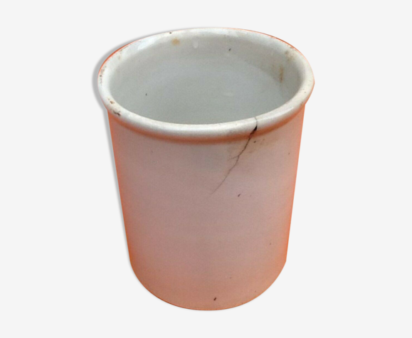 Jam jar late nineteenth earthenware of creil and montereau height: 140mm