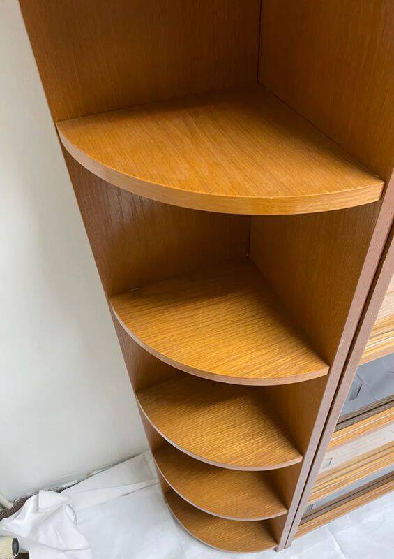 Shelf, glass-fronted bookcase