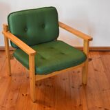 Fauteuil Mid-Century en vert années 1950/60