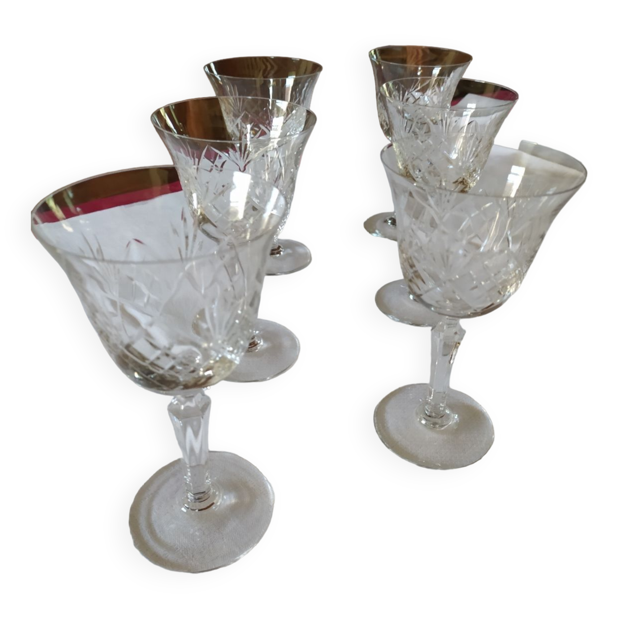 Verres à eau de la cristallerie de Bayel
