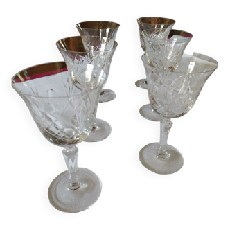 Verres à eau de la cristallerie de Bayel