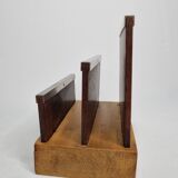 Art Deco letter carrier in precious wood and metal
