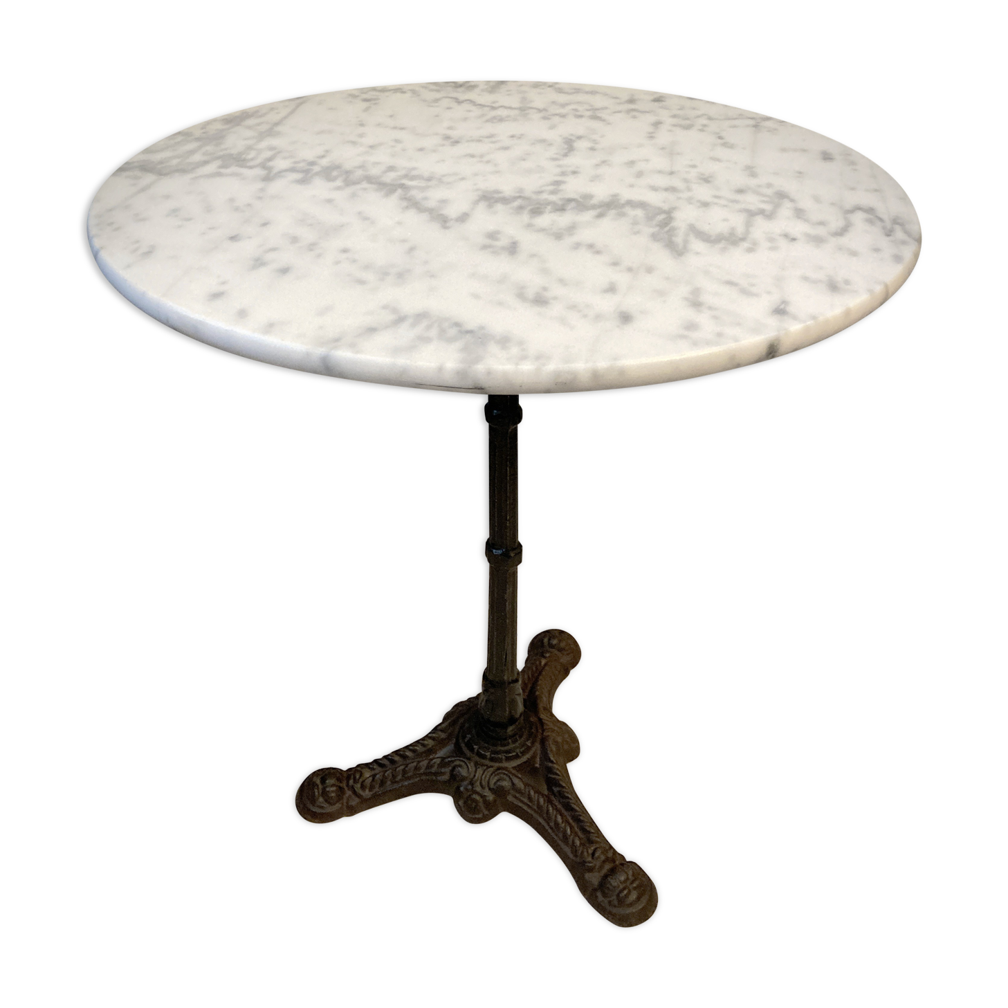 Bistro table marble and cast iron art deco