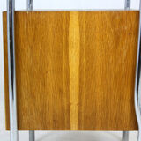 Bauhaus bedside table in chromed tubular steel, 1940s