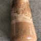 Vase vintage forme rouleau en grès émaillé beige/marron