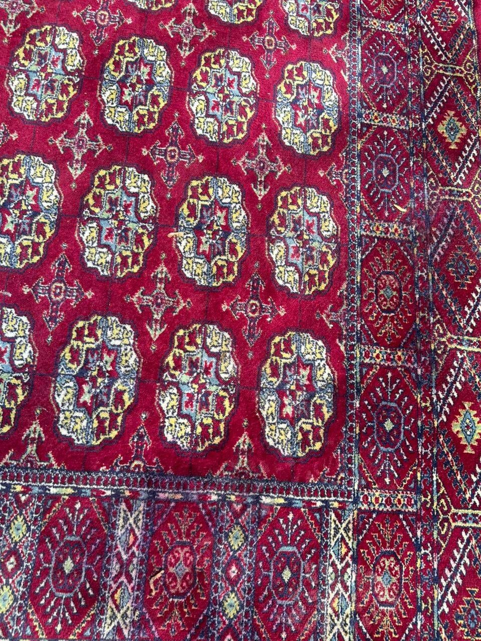 Bokhara red burgundy industrial wool Persian carpet 200x300cm