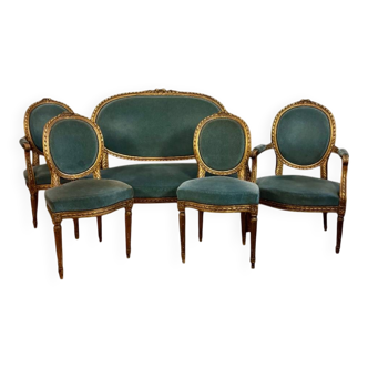 Salon of 5 pieces in Louis XVI style