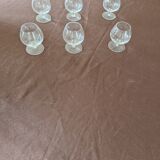 magnifique service de 6 verres à cognac en cristal de Sèvres