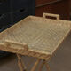 Desserte pliante en Rotin Vintage 1960