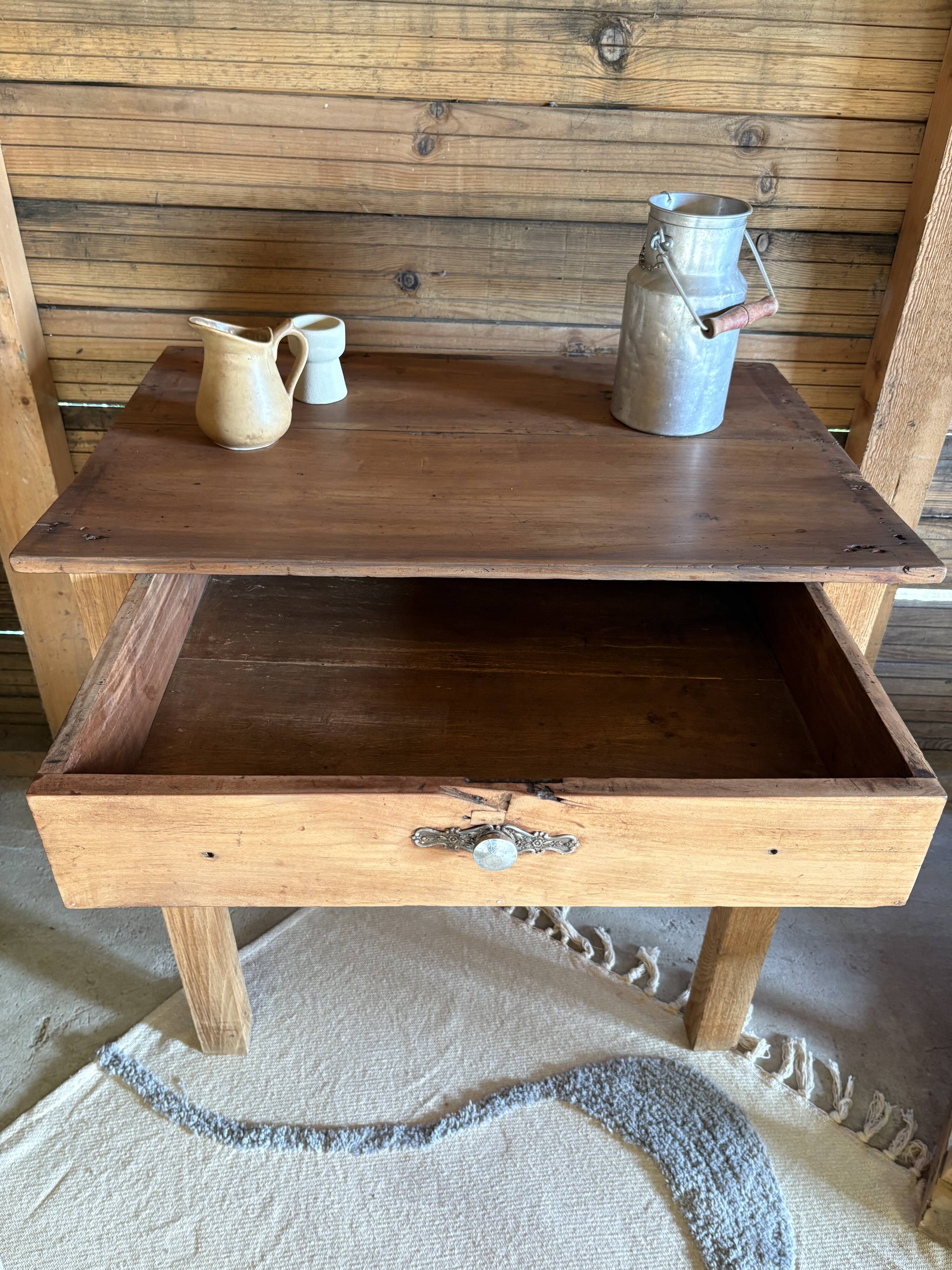 Bureau table de ferme d’appoint ancienne