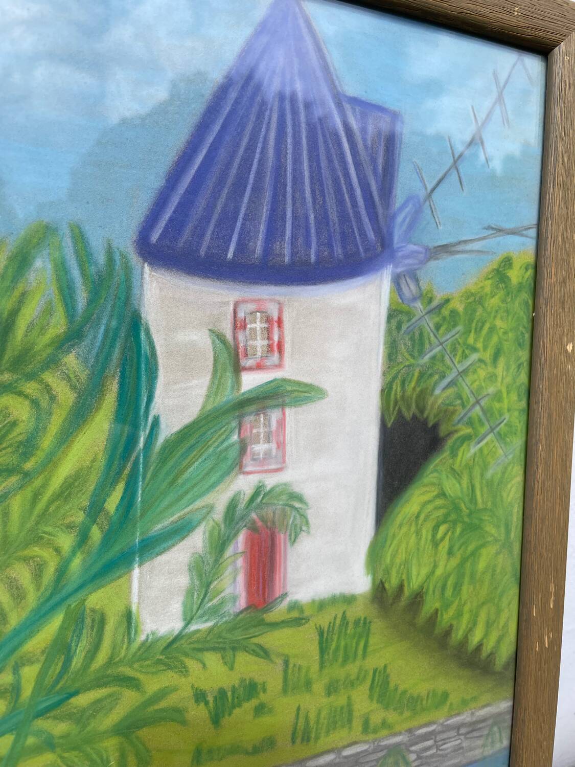 Tableau paysage moulin