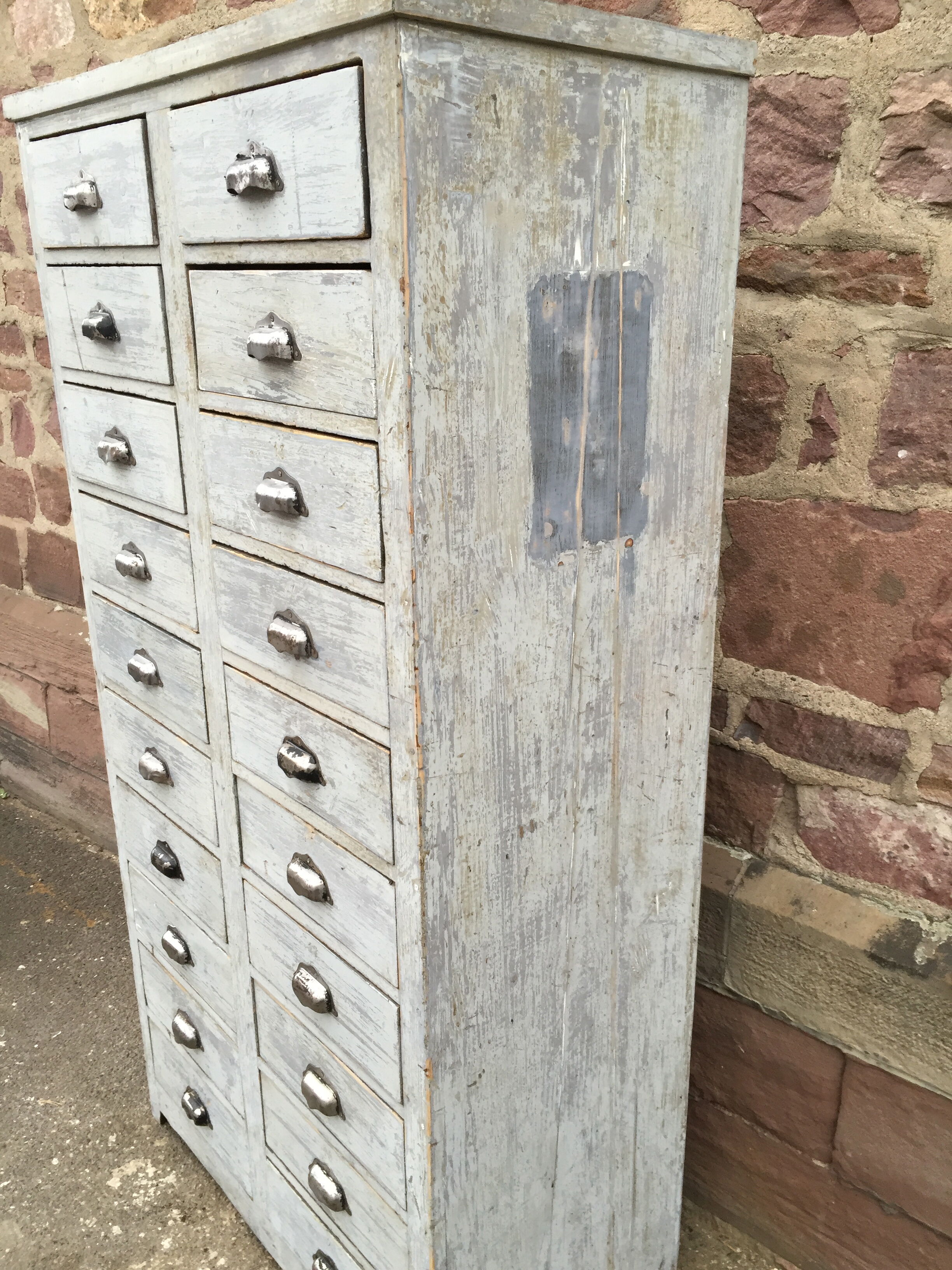 Industrial workshop furniture with vintage drawers 1930