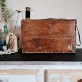 Compartmentalized old wooden chest