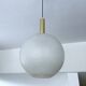 Large vintage glass ball pendant light, 60s