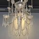 Lustre, crystal and silver-plated metal, Swedish neoclassicism