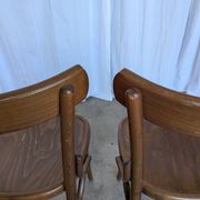 Set of 2 Vintage Wooden Dining Chair: Mid-Century Bistro Style, Yugoslavia