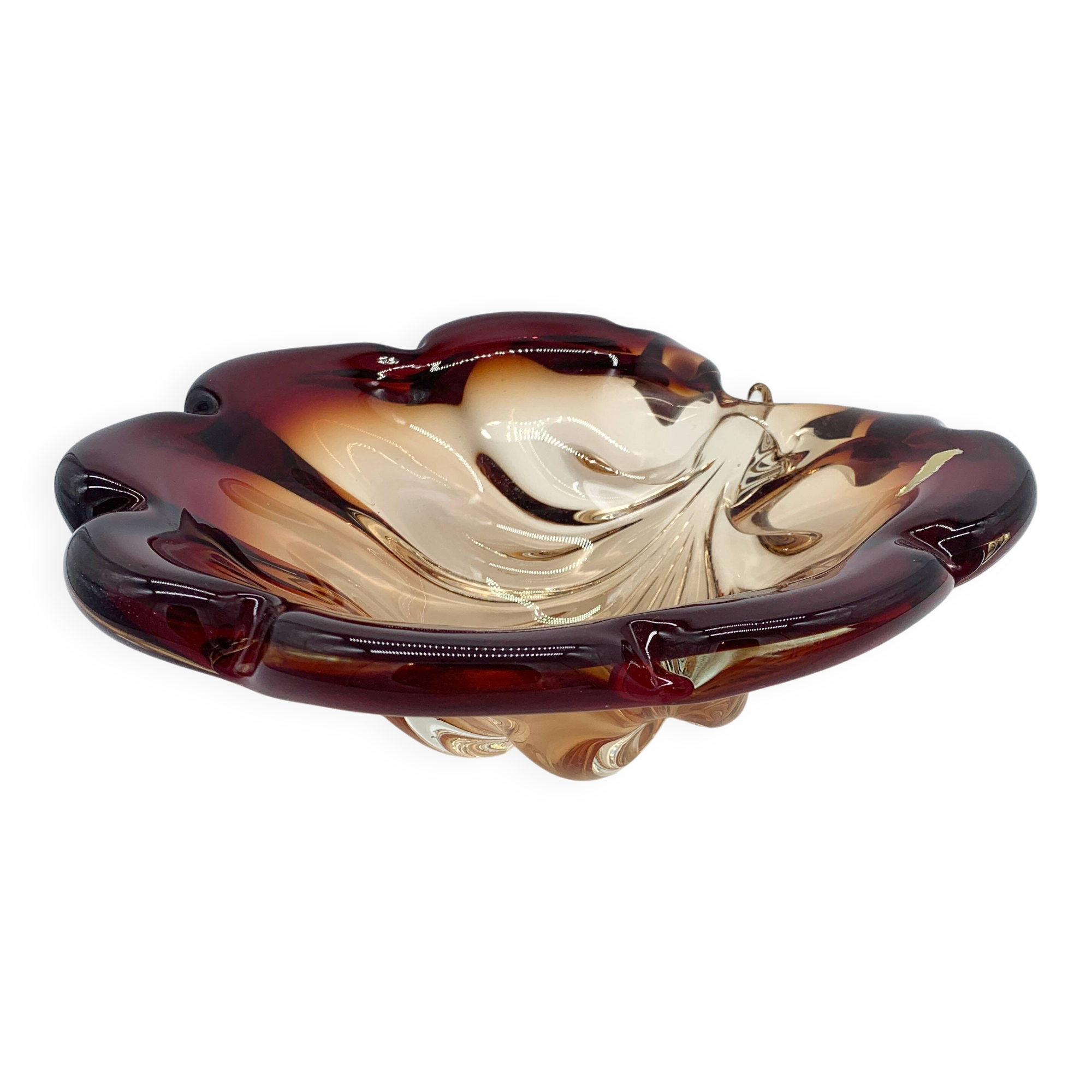 Large vintage Murano glass shell, 1960
