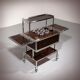 Italian ice cream / bar cart in chrome and faux tortoise