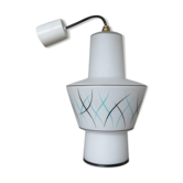 Suspension en opaline motifs géométriques années 60