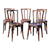 5 chaises Baumann n°42 années 20