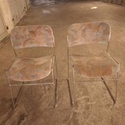 2 60s David Rowland sleigh chairs