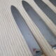 Set of 6 Pradel table knives stainless steel serrated blades, bakelite handles