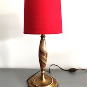 Lampe art nouveau en albâtre et métal doré