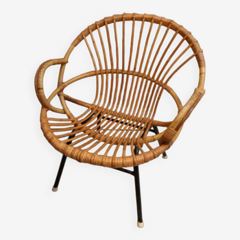 Vintage bamboo armchair