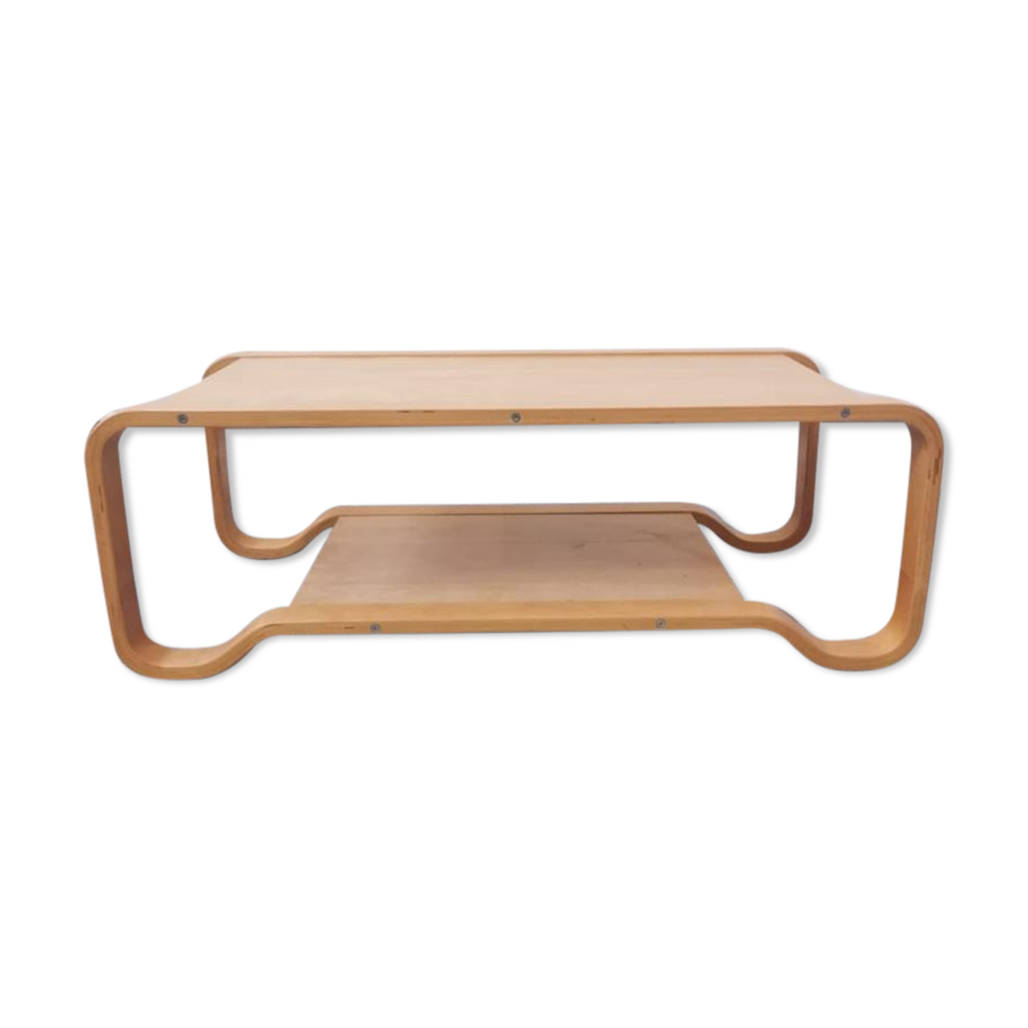 Large light wooden coffee table