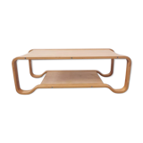 Large light wooden coffee table